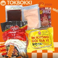 Combo 500g Hifood tokbokki rice cake+100g sauce+ottogi noodles+100g cheese powder+100g CP sterilized