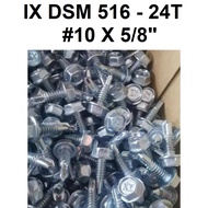 IX BRAND DSM 516 HO #10 X 5/8 - 24T ZPH (1000PCS) SELF DRILLING SCREW