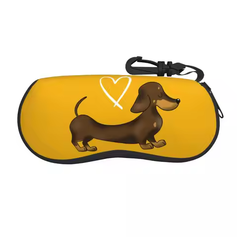 Dachshund Love Shell Eyeglasses Protector Cases Cool Sunglass Case Wiener Badger Sausage Dog Glasses