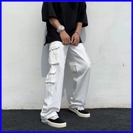 ⊕ ⊙ ┇ ACHSAWAKE Men's Korean Version of Fashion Loose Cargo Pants