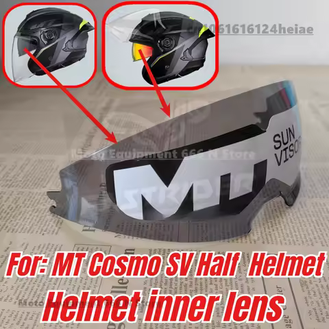 MT Cosmo SV Half Helmet Inner Lens MT-V-37 Original Helmet Accessories MT HELMETS Built in Sunshade 