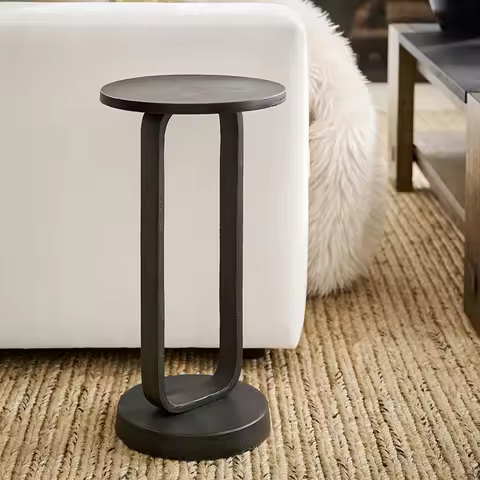 Creative round side table art small coffee table for living room modern