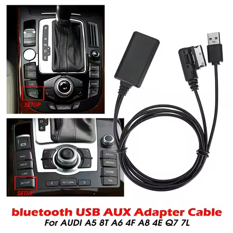 Car Bluetooth Module USB Aux Receiver Cable Adapter AMI MMI 2G Suitable for AUDI A5 8T A6 4F A8 4E Q