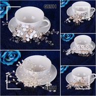 GESH Bridal Hair Comb Hair Accessories Women Girls Crystal Peals Hair Ornaments