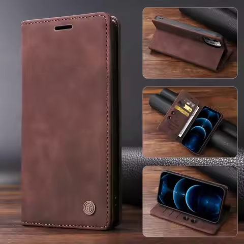 Leather Flip Case For iPhone 16 17 15 14 13 12 11 18 Pro Max Case For iPhone Air 17E 16E X XR XS 6 8