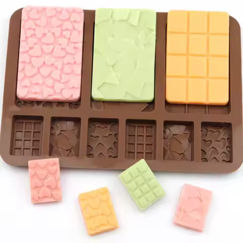 9-Cavity Chocolate Silicone Mold Fondant Candy Cake Molds Cube Mould Kitchen Baking Accessories Easy