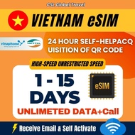 【CSL】Vietnam eSIM | UNLIMITED HOTSPOT | Calls included | Local network Ultra-high speed | Travel Pre