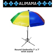 Full Set 7 ft Umbrella (2.1m) Round Night Market Umbrella/Payung Niaga/ Payung Bulat
