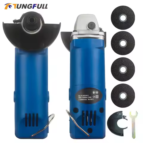 75mm Electric Angle Grinder Polishing Machine 220V 125W High Speed 12000RPM Grinding Tool with Cutti