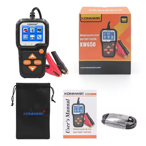KONNWEI KW650 Car Motorc ycle Battery Tester 6V 12V Auto Battery Analyzer 100 To 2000 CCA Car Moto C