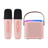 [New Arrival]Mini Karaoke Machine Microphone & Sound Box Set Home KTV BT Speaker with 2 Microphones 