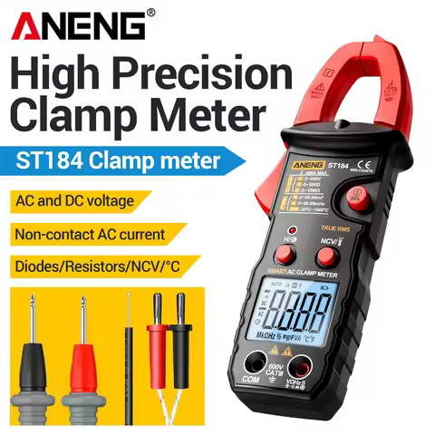 ANENG Clamp Multimeter Digital ST184 Professional 6000 Counts High Precision True RMS Voltmeter Amme