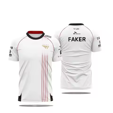 2024 New T1 Esports Team Uniform Women T-shirt League Of Legends World Finals Jersey Tee LOL Games F