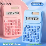 QINJUE Mini Pocket Calculator, Silent Large LCD Display Scientific Calculator, Cartoon 8-Digit 8-Dig