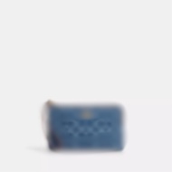 [READY STOCK MY] Large Corner Zip Wristlet In Signature Denim (CDE82)