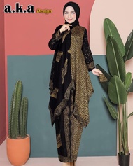 [ cod ] new setelan batik viscose sutra by aka design/ setelan kebaya traditional super cantik mewah
