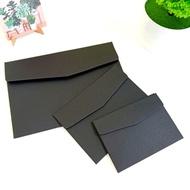 BLACK ENVELOPE A6-B7-A5 - BLACK PAPER ENVELOPE - PLAIN GREETING CARD ENVELOPE - THICK ENVELOPE