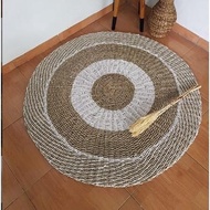 Rug Anyaman Seagrass 100120Cm / Karpet Anyaman / Karpet Bulat / Floor Minimalis Aesthetic Elegan Pre