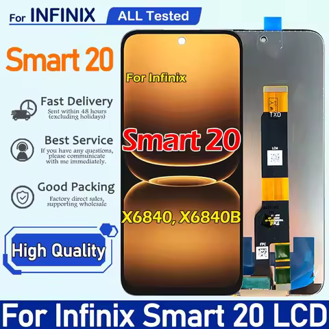 6.78" IPS LCD For Infinix Smart 20 X6840 LCD Display Touch Screen Digitizer For Infinix Smart20 Disp