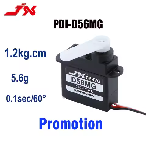 JX Servo PDI-D56MG DHV56MG 1.2Kg 0.1Sec 5.6g Metal Gear Digital Coreless Mini Servo For RC Car/Robot