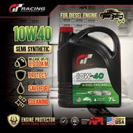 GT RACING DIESEL 10W40 Semi Synthetic Engine Oil SN CI-4 7L - Toyota Hilux Ford Ranger Isuzu D-Max T