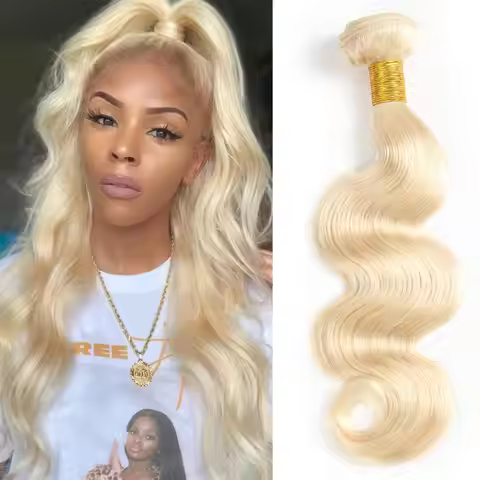 613 Bundles Human Hair Light Blonde Color Body Wave Hair Bundles 613 Color Brazilian Real Human Hair
