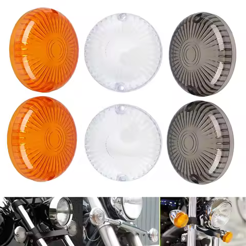 2pcs Motorcycle Turn Indicator Signal Light Len Covers For Yamaha Cruisers V-Star 1100 650 Virago 25