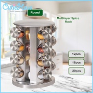 Cutiehaus Multilayer Spice Rack Rotatable 360 Degree Spice Jar Spices Canister Spices Container Herb Seasoning Bottle