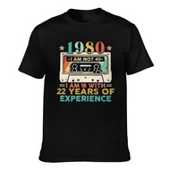 May 1980 40Th Birthday Gift 22 Years Of Experience Men's Cotton T-Shirts