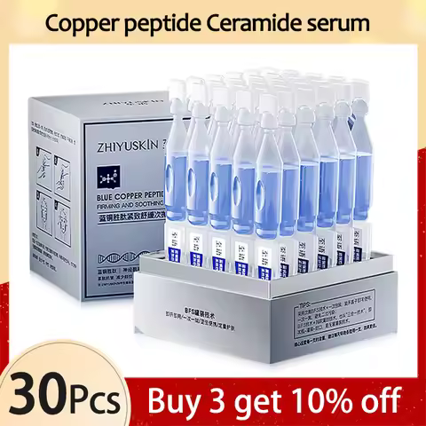 Blue Copper Peptide Tight Lifting Serum Astaxanthin Anti-Aging Wrinkle Essence Nicotinamide Ceramide