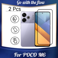 POCO M6 4G 2 Pcs Tempered Glass Screen Protector For Xiaomi POCO F6 C65 X6 M6 X5 C40 M4 Pro 4G 5G 9D