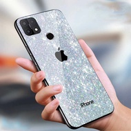 (PO267) Softcase Kaca Mewah for Oppo A15/A15s Premium Glass Case Mewah Logo iPhone - Tempered Glass Case Mewah - Softcase Mewah Logo iPhone - Softcase Kaca - Softcase Mewah Oppo A15 - Softcase Mewah Oppo A15s - Softcase Custom - Custom Case - Softcase