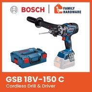 BOSCH GSB 18V-150 C  GSB 18V-150C GSB18V-150C PROFESSIONAL CORDLESS BATTERY DRILL DRIVER FAMILY HARD