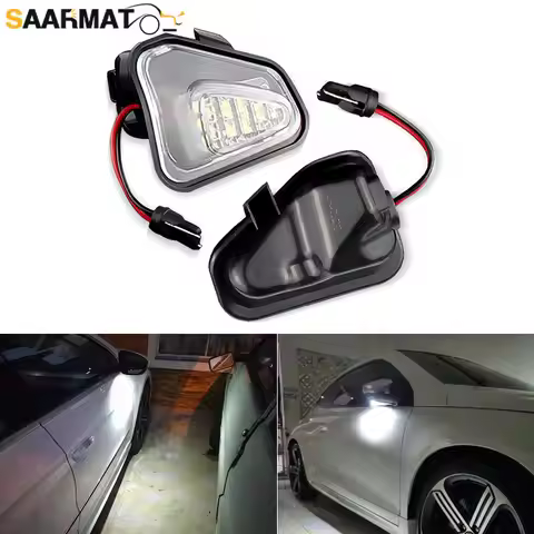 2X LED Puddle Light Bulb Under Side Mirror Light No Error Led Puddle Lamp for Volkswagen VW Passat E