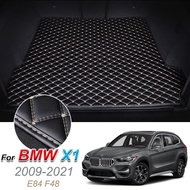 Leather Car Trunk Mat For BMW X1 2009-2021 E84 F48 Cargo Liner Trunk Floor Pad Carpet Car Accessories