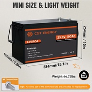 CST LiFePO4 Lithium Iron Phosphate Battery 25.6V 100Ah แบตเตอรี่ลิเธียมเหล็กฟอสเฟต รับประกัน 6 ปี