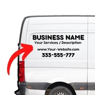 Pelekat Pelekat Vinyl Perniagaan Tersuai Besar untuk Grafik Tetingkap Sisi Kenderaan Lori Van |   Me