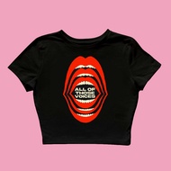Baby Tee All Of Those Voices Y2k Style Crop Tee