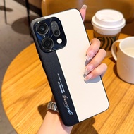 เคสหนังสำหรับผู้ไม่นิยมเนื้อสัตว์สำหรับ Oppo Reno 14 / 14 Pro สีตัดกันเรืองแสงใหม่พร้อมวงแหวนกล้องโล