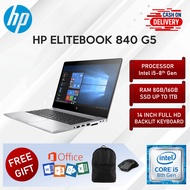 HP Elitebook 840 G5 i5 8th Gen Slim Laptop 8GB RAM 256GB 512GB 1TB SSD 14 Inch Full HD Screen Displa