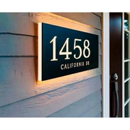 LED House Number Plate With Bright Legs And Letters House Number Plate House Number Plate Outdoor