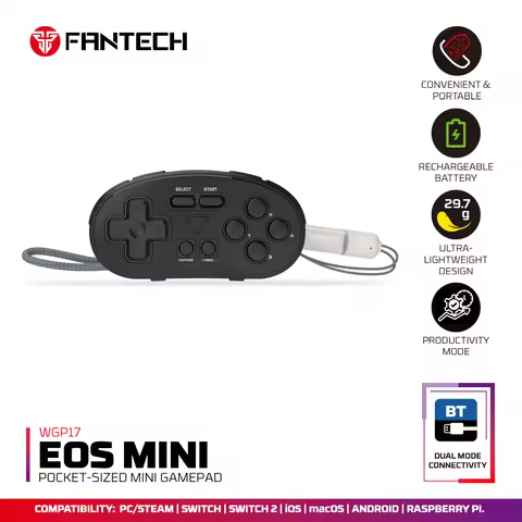 FANTECH WGP17 EOS MINI Bluetooth Controller Compatible Dual-Mode D-Pad/Joystick Gamepad for PC Anki