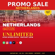 [PROMO] Netherlands Travel eSIM 1GB-10GB & Unlimited Data | Big Sale | Instant QR | 4G/5G