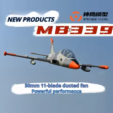 RC Plane MB339 Ducted Fan Jet Fighter, 50mm EDF Electric Fixed-Wing Model. Easy to Fly Stable, Great