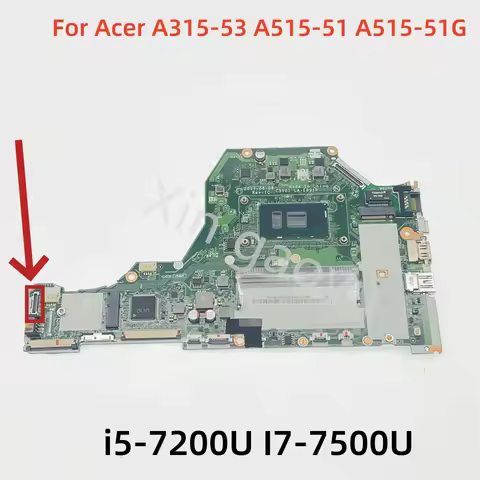 Original For Acer A315-53 A515-51 A515-51G Notebook Mainboard LA-E891P Laptop Motherboard i5-7200U I