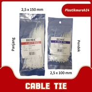 PUTIH (100 Pcs) cable tie / cable tie hore / cable tie / tie / cable ties / clear white cable ties