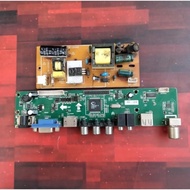 Mb ori mainboard and psu power supply regulator aircraft led tv ICHIKO 17 inc Z.VSTV59b-6-V1.0.8