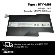 (ส่งฟรี ประกัน 1 ปี) แบตเตอรี่ โน๊ตบุ๊ค Compatible with MSI GS63 GS63VR GS73 GS73VR Stealth Pro WS63
