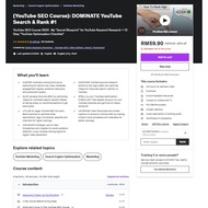 Video Courses - {YouTube SEO Course}: DOMINATE YouTube Search & Rank #1