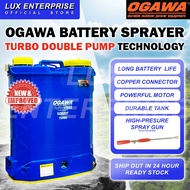🔥𝐑𝐄𝐀𝐃𝐘 𝐒𝐓𝐎𝐂𝐊🔥𝐔𝐏𝐆𝐑𝐀𝐃𝐄𝐃 OGAWA 20L/18L/16L TURBO/Double Pump Battery Sprayer Tong Sembur Racun Bateri